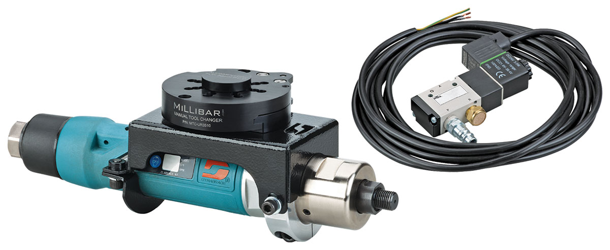 Robotic Dynastraight Finishing Tool Kit: 1 hp, Straight-Line, 3,400 RPM, Rear Exhaust - Straight Finishing Tool Kits
